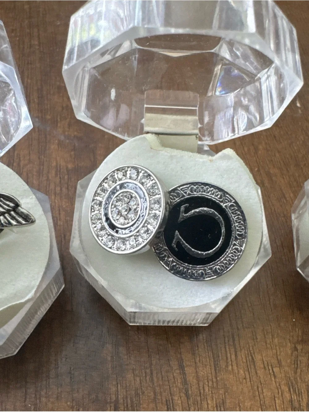 Lot of 8 single silver tone cufflinks Cross Medical Superman Punisher Omega Mix